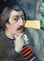 Porträt des Künstlers mit dem Idol, ca. 1893